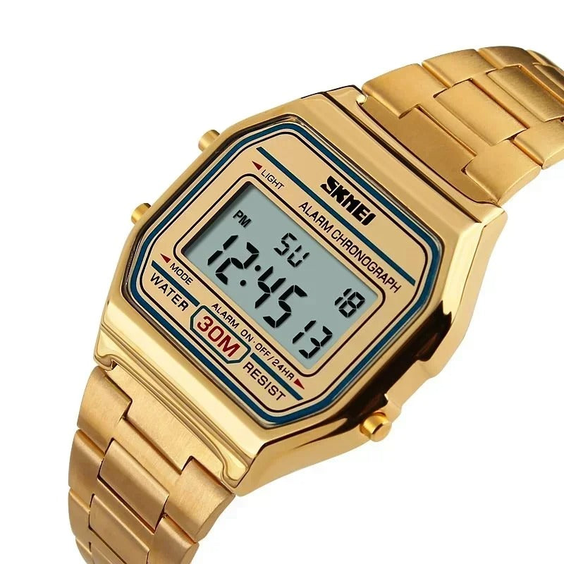 Skmei Top Brand Luxury Stainless Steel Chrono Sport Watch