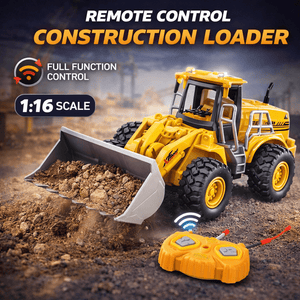 1:16 Scale Remote Control Construction Loader Truck – with Battery & USB Charging