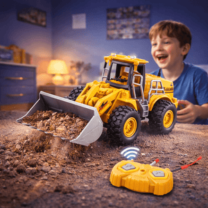 1:16 Scale Remote Control Construction Loader Truck – with Battery & USB Charging
