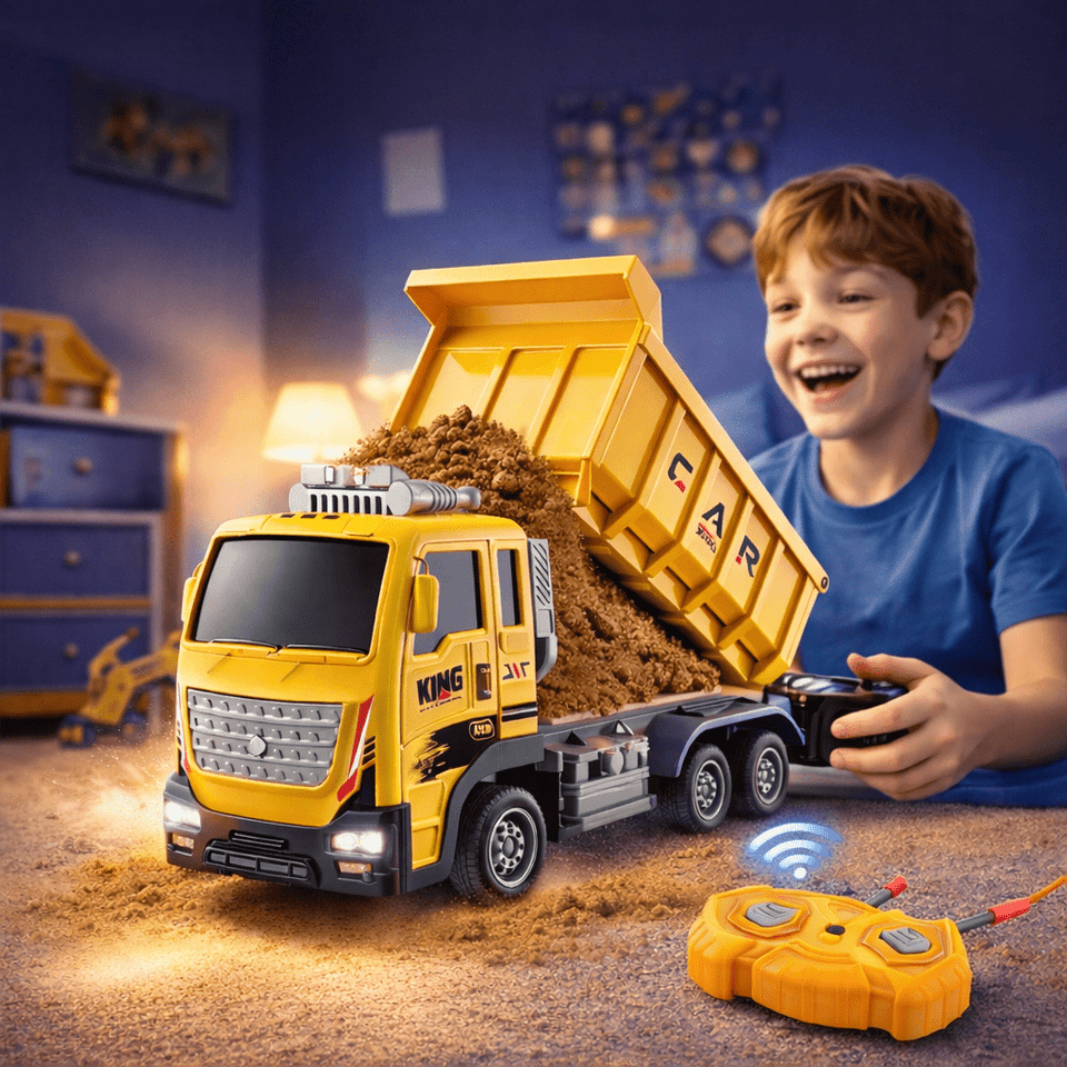 1:16 Scale Remote Control Dump Truck | Heavy-Duty Construction Vehicle
