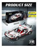 1:18 Scale Lego Sports Car Blocks Set – 455 PCS Racing Build Kit