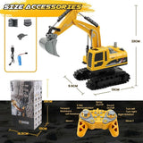 1:20 RC Excavator Construction Vehicle with 360° Rotation & Working Arm with Smoke