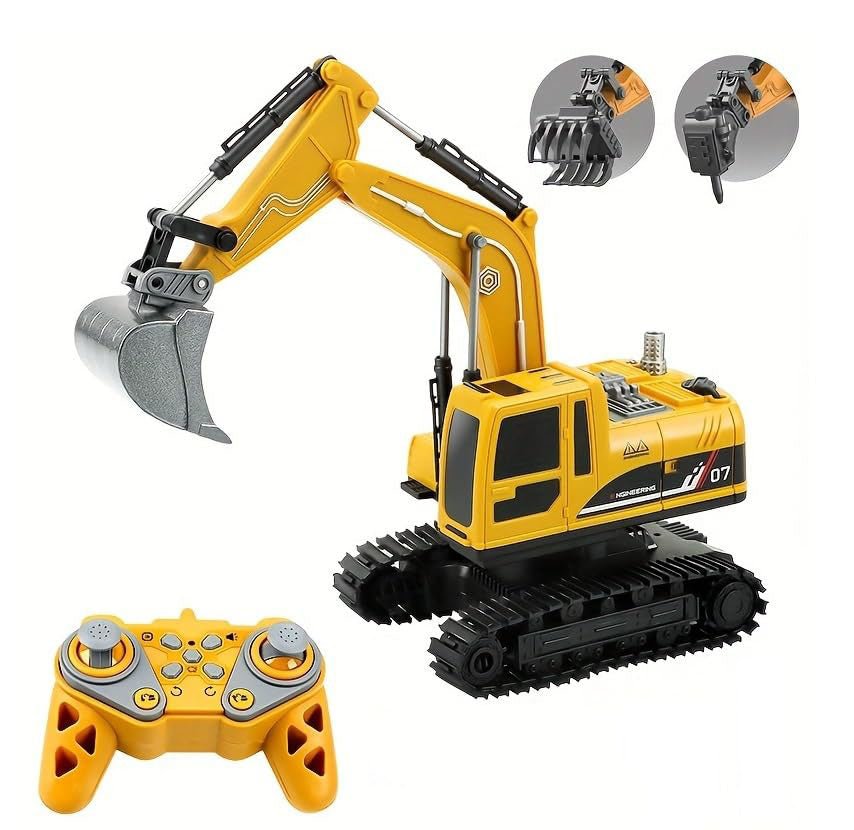 1:20 RC Excavator Construction Vehicle with 360° Rotation & Working Arm with Smoke
