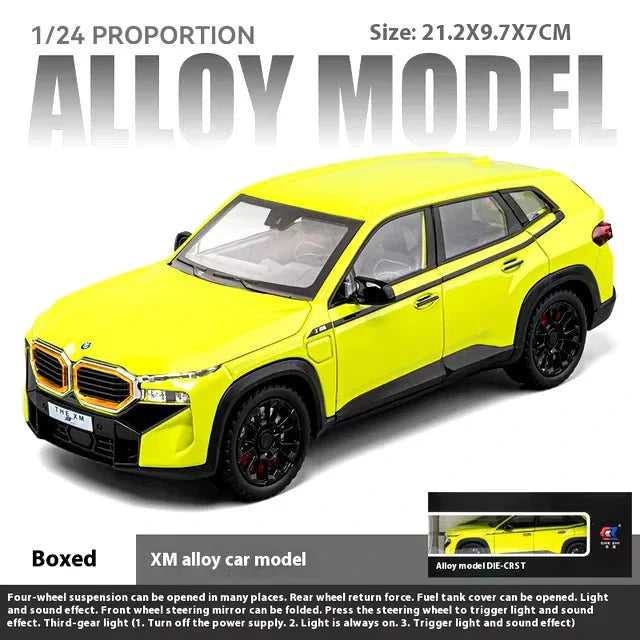 1:24 BMW Luxury Diecast SUV Model Car with Door Opener – Realistic, Stylish & Full of Action
