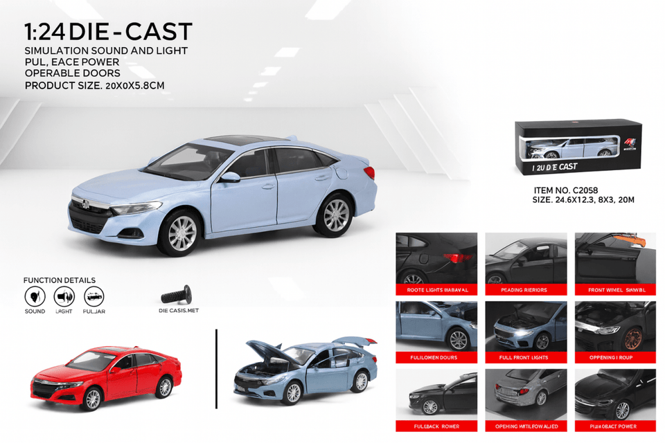 1:24 Honda Accord Luxury Diecast Car – Realistic, Sleek & Full of Action