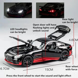 1:24 Mercedes AMG GT R Diecast Car – Metal Body, Doors Open, Light & Sound