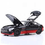 1:24 Mercedes AMG GT R Diecast Car – Metal Body, Doors Open, Light & Sound