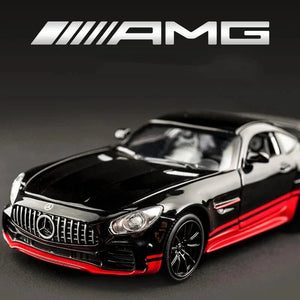 1:24 Mercedes AMG GT R Diecast Car – Metal Body, Doors Open, Light & Sound