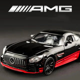 1:24 Mercedes AMG GT R Diecast Car – Metal Body, Doors Open, Light & Sound