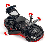 1:24 Mercedes AMG GT R Diecast Car – Metal Body, Doors Open, Light & Sound