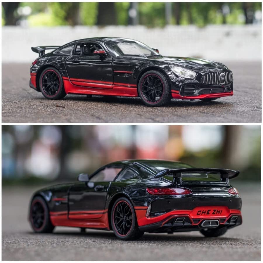 1:24 Mercedes AMG GT R Diecast Car – Metal Body, Doors Open, Light & Sound