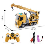 1:24 Rechargeable RC Construction Crane – 2.4G Remote Control Truck with Lights & 7 Functions