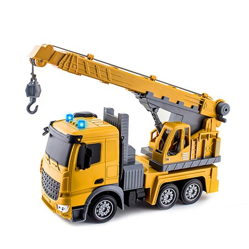 1:24 Rechargeable RC Construction Crane – 2.4G Remote Control Truck with Lights & 7 Functions