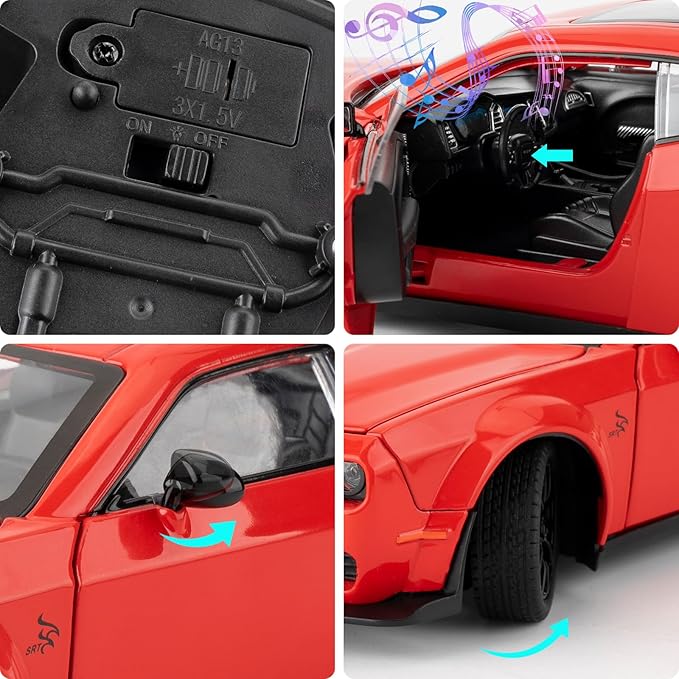 1:24 Scale Die-Cast Dodge Hellcat – High-Performance Muscle Car Collectible