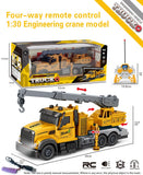 1:24 Scale Remote Control  Crane Truck – Heavy Duty Engineering Vehicle with Rotating Boom & Hook