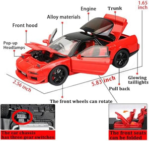 1:32 Honda Acura Model Car – JDM Alloy Sports Car with Lights & Pull-Back Action