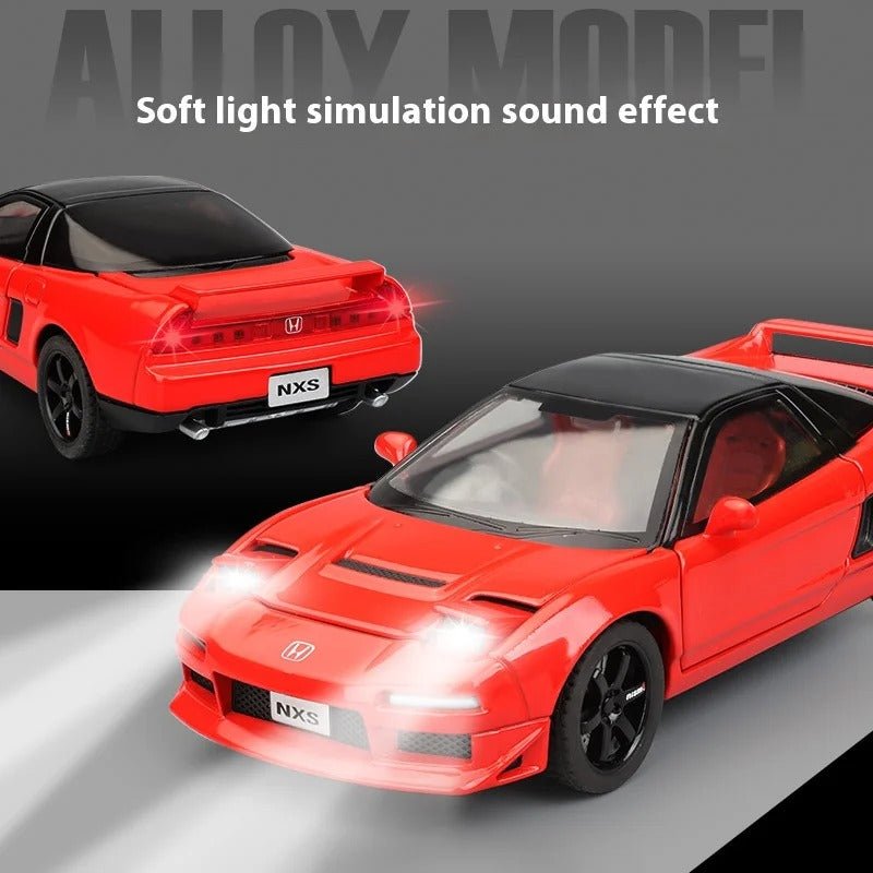 1:32 Honda Acura Model Car – JDM Alloy Sports Car with Lights & Pull-Back Action