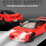 1:32 Honda Acura Model Car – JDM Alloy Sports Car with Lights & Pull-Back Action