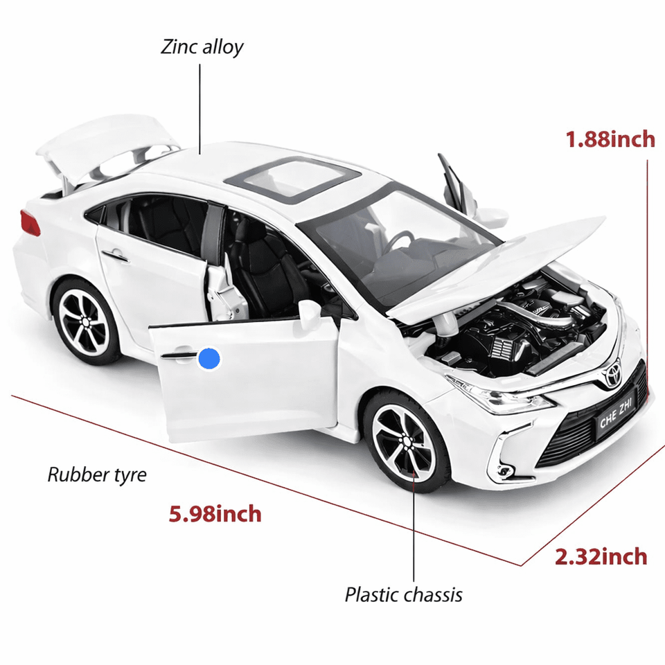 1:32 Scale Toyota Corolla Alloy Car – Premium Die-Cast Collectible Model