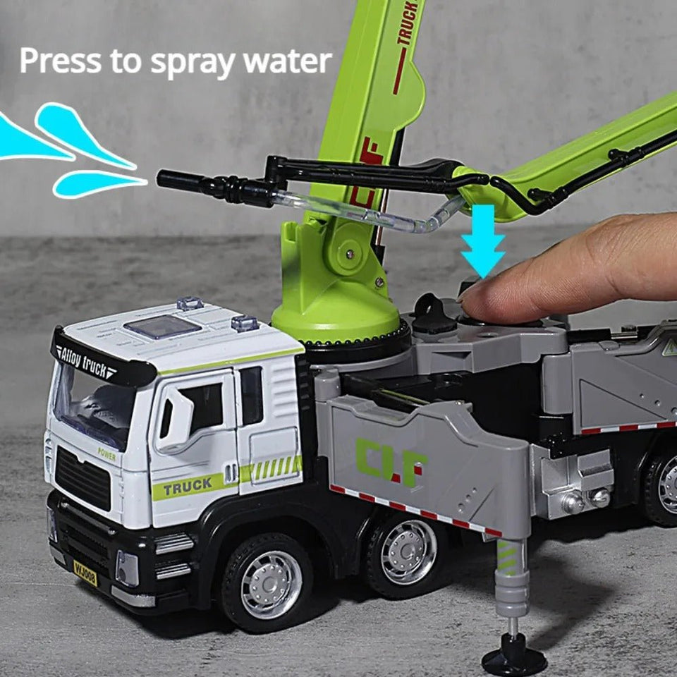1:50 Fire Rescue Crane Truck – Diecast Construction Vehicle Model