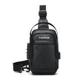 Men's Leather Chest Bag Designer Messenger Crossbody Shoulder Bag