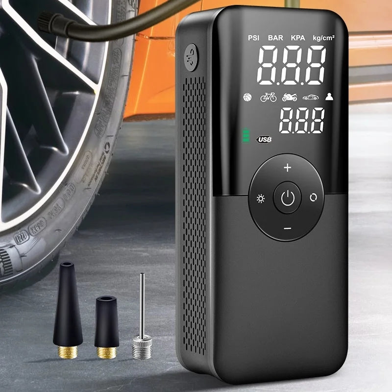 Digital Rechargeable Tyre Air Inflator & Power Bank Imported