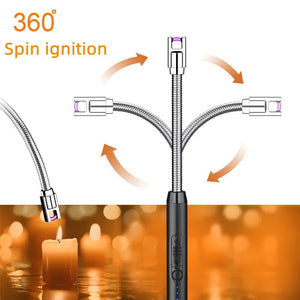 ARC Electric Lighter Windproof USB Rechargeable Long Twist Neck