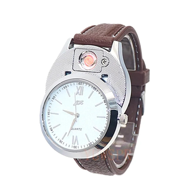 Rechargeable UNIQUE USB Laighter Windproof Wristwatch