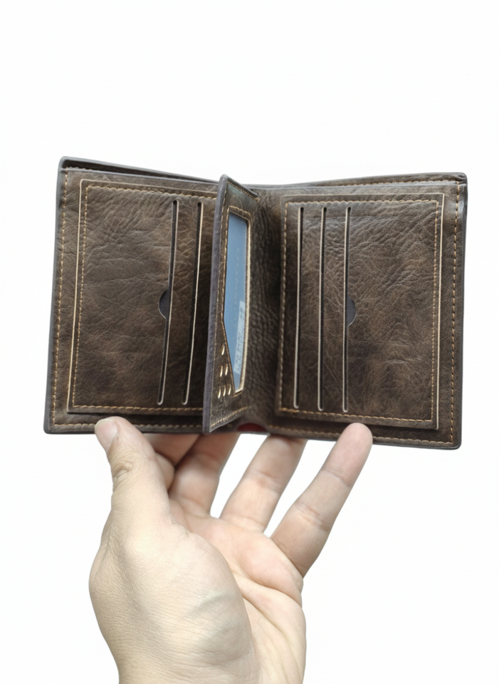 WESTAL Business Short Leather Wallet, cardholder