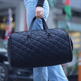 - Leather Garment Duffle & Free Crossbody Bag -