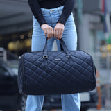 - Leather Garment Duffle & Free Crossbody Bag -