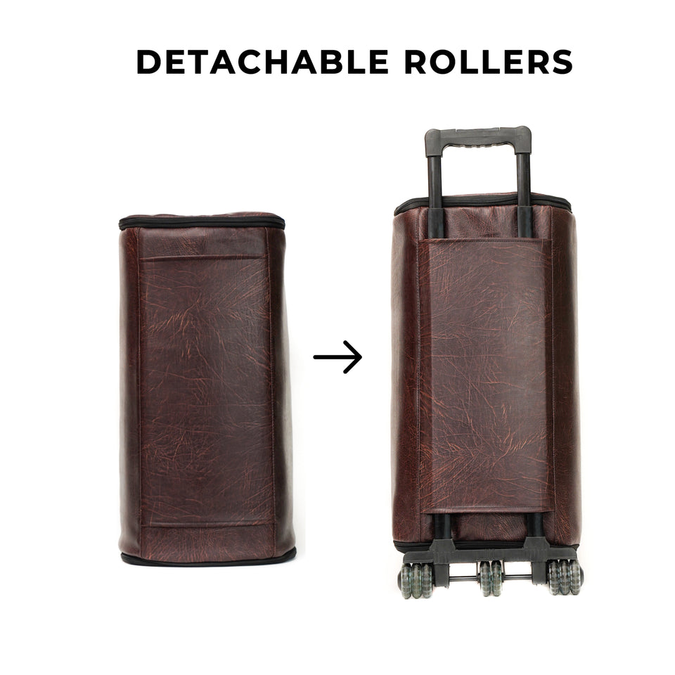 Leather Garment Duffle + Free Crossbody Bag