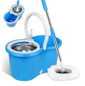 Spin Mop with Stainless Steel Drainer