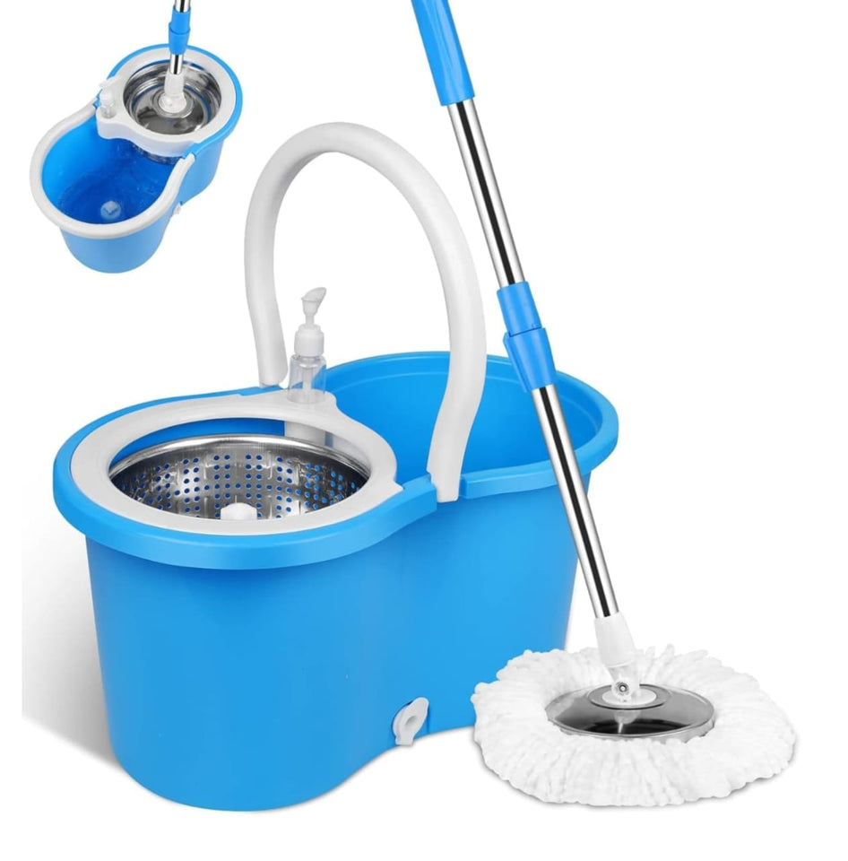 Spin Mop with Stainless Steel Drainer