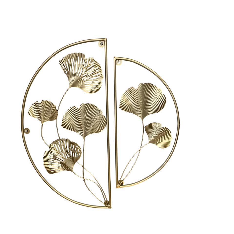 Metallic Leaf Wall Decorative Piece