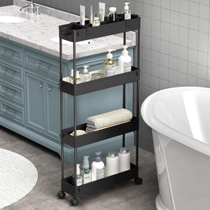 4 Tier Slim Storage Trolly with Wheels