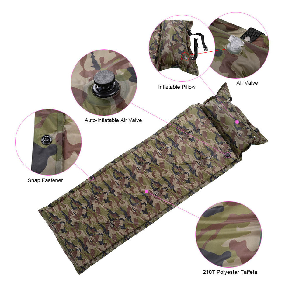 Air mattress with pillow