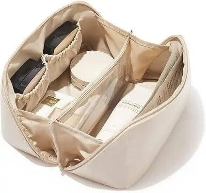Hashmart Cosmetics Leather Pouch – Stylish Makeup Organizer