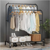 Hashmart Metal Clothing Rack Double Pole