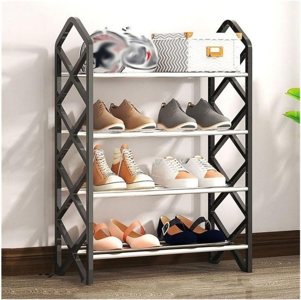 Hashmart 4 Layer Diamond Shoe Rack – Space Saving Shoe Organizer