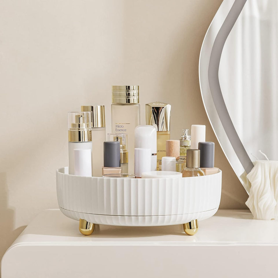 360° Rotating Luxury Cosmetic Partition Organizer Tray