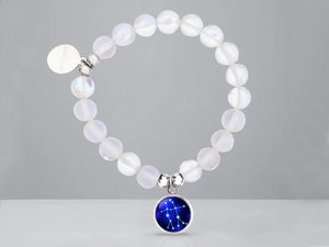 Stars Constellation Beaded Bracelet (White)