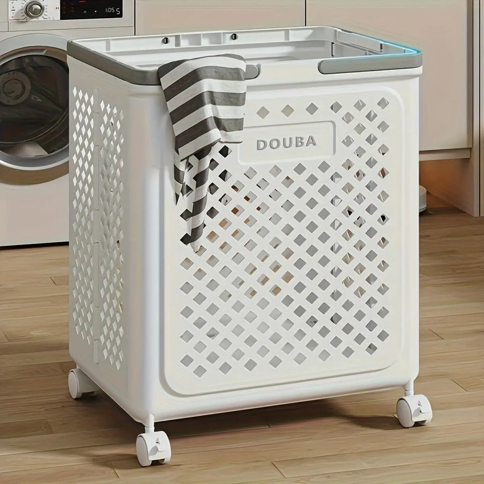 Hashmart Foldable Laundry Basket with Wheels