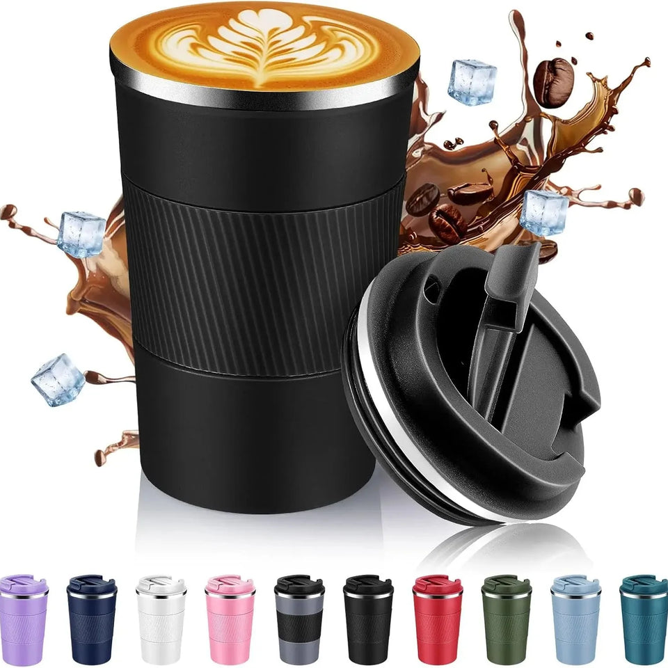 Hashmart Stainless Steel Coffee Mug with lid
