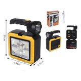 2 in 1 Solar-Powered Handheld Spotlight + Tool Kit box Solar Charging Led Work Light