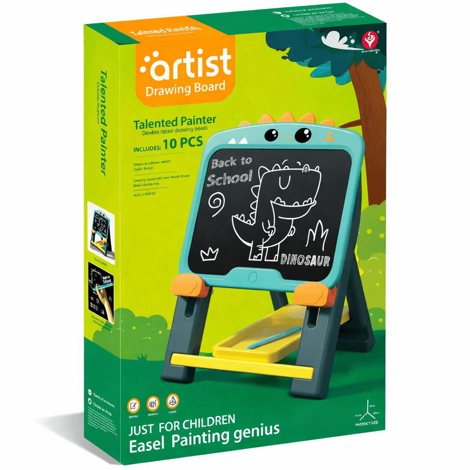 2-in-1 Artist Drawing Board Easel – Creative Painting & Writing Board for Kids