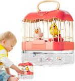 2-in-1 Birdcage & Fish  Tank Playset – Lights, Music &  Moving Fish