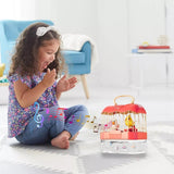 2-in-1 Birdcage & Fish  Tank Playset – Lights, Music &  Moving Fish