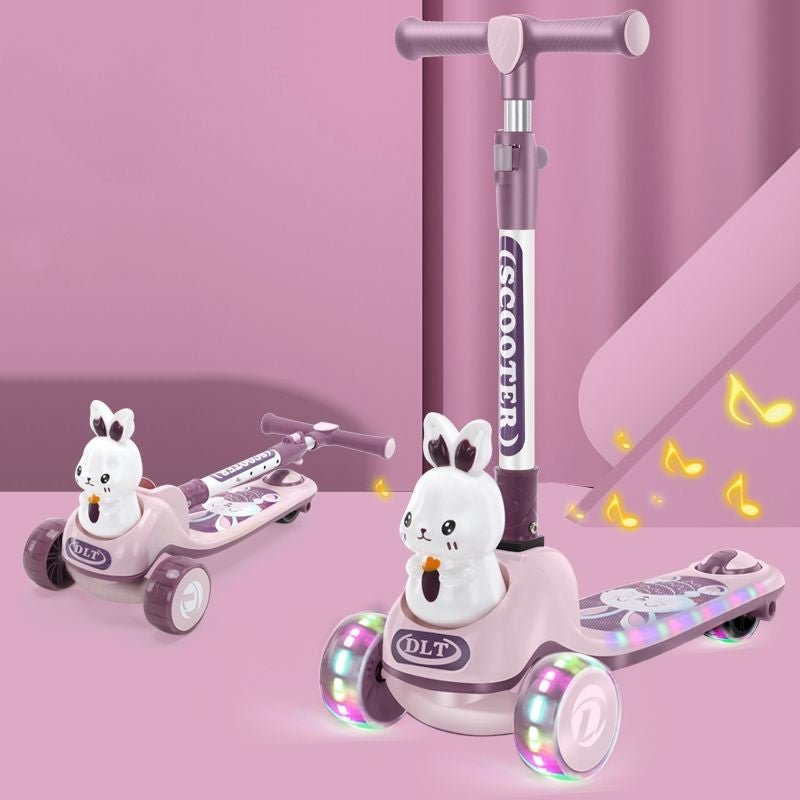 2 in 1 Bunny Scooty With Light-Up Wheels