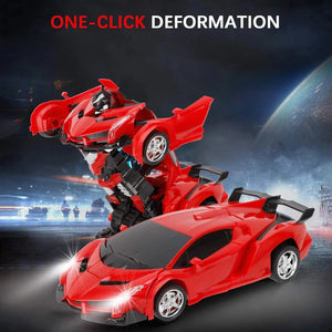 2-in-1 Remote Control Large Size Transforming Robot Car – Remote Control Deformation Vehicle with Sensors